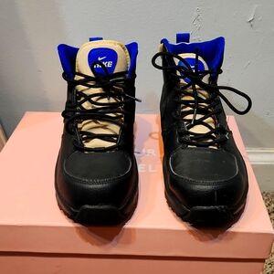 Nike Big Kid's Manoa LTR Black/Black-Sesame-Game Royal (BQ5372 003) - 5